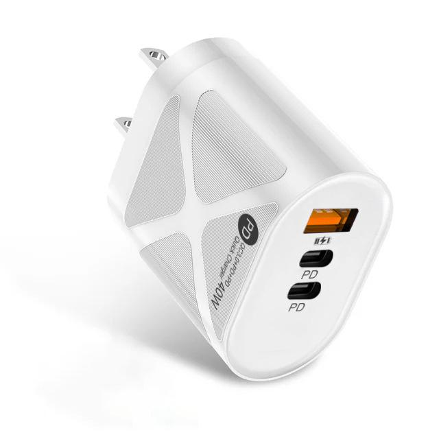 PD33W QC3.0 Multi-Port 65W GaN Fast Charger, 9V/12V US Standard
