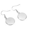 20pcs Stainless Steel Jewelry DIY Accessory 16mm Earrings Wire Hooks Blanks  Earrings Crafts