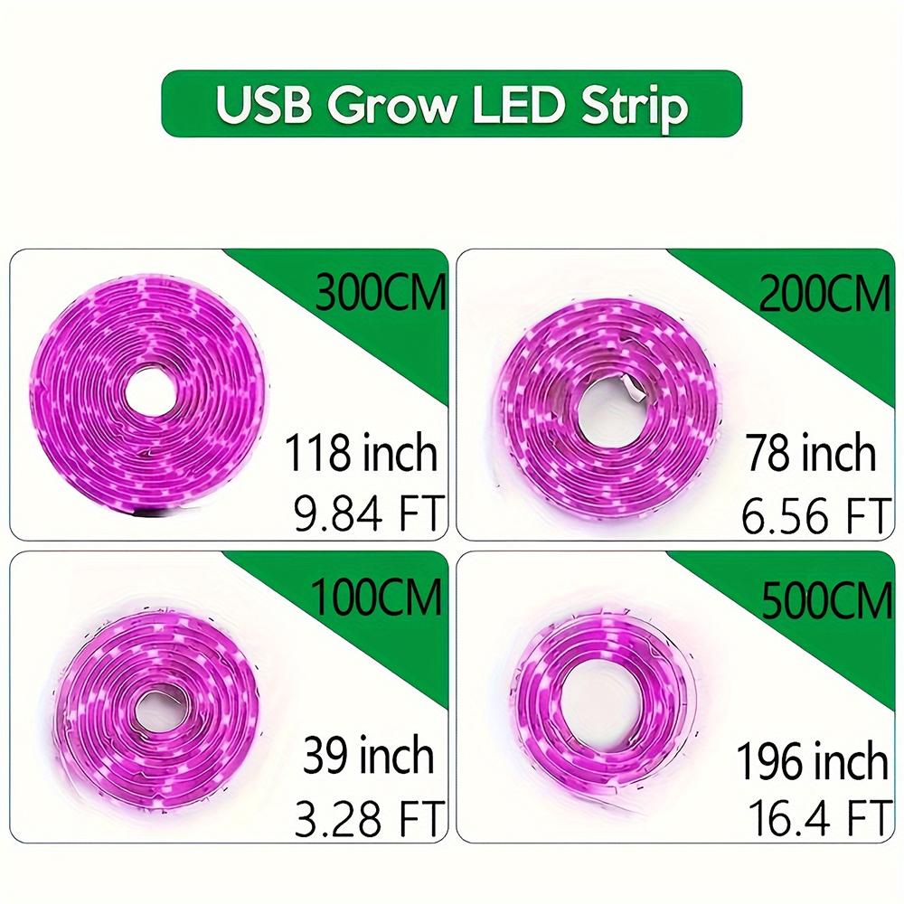 DC 5V USB LED Grow Light Full Spectrum Plant Light LED Strip Phyto Vegetable Flower Seedling Grow Lamp