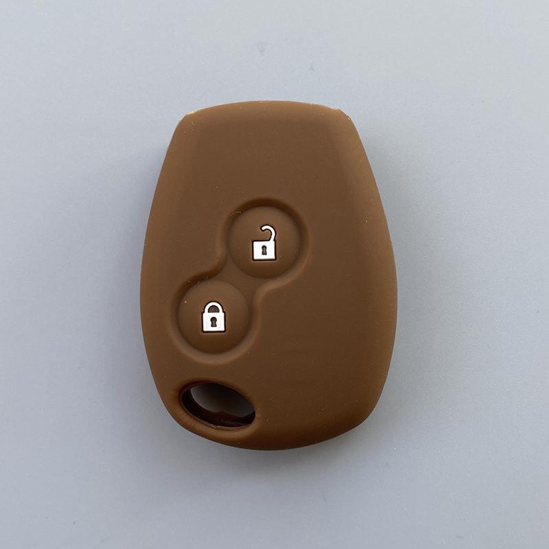 ZAD Siliconen Autosleutelhoesje Voor renault 2 knoppen Kangoo DACIA Scenic Megane Sandero Captur Twingo Modus afstandsbediening sleutelhoes