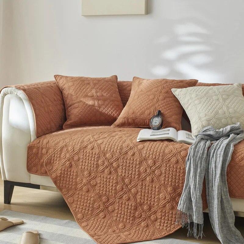 Non-slip Cover Towel Sofa Cover Cushion Cushion Cover Cloth for All Seasons Living Room Washed Cotton Sofa Cushion Cushion