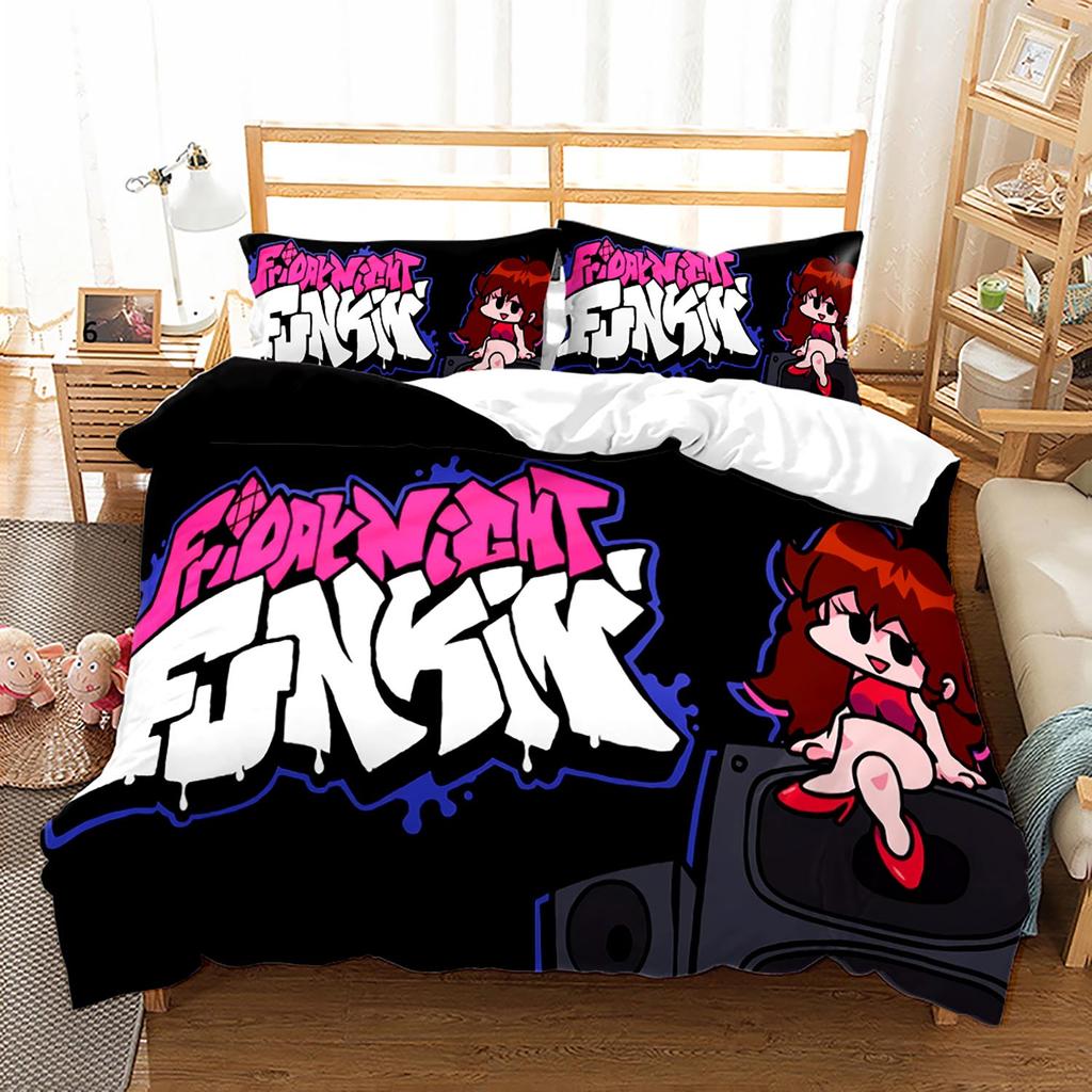 3D Friday Night Funkin Bedding Set Single Twin Full Queen King Size Friday Night Funkin Bed Set Children Kid Bedroom Duvet cover