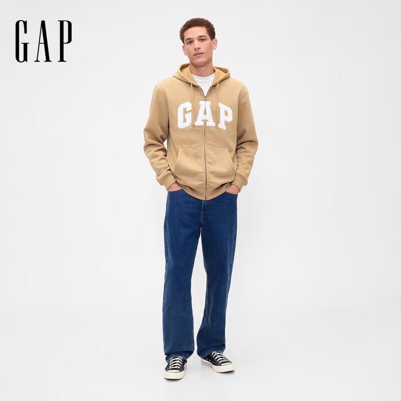 Gap Unisex Kapuzenpullover mit Reißverschluss, Logo und Fleece-Futter
