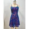 Women Sequined Loose V Neck Sleeveless Strap Cocktail Party Dress