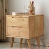 Solid Wood Nordic Bedside Table with Storage for Small Apartments and Bedrooms
