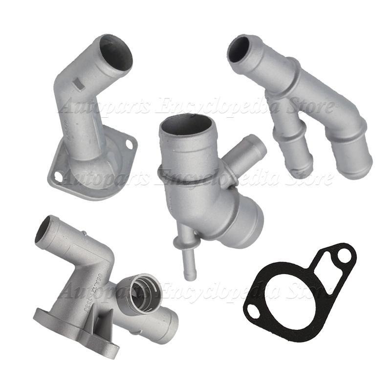 Car Aluminum Coolant Flange Upgrade Kit Engine Coolant Replacement A Set 06A121132A For MK4 1.8T TT Auto Accessories