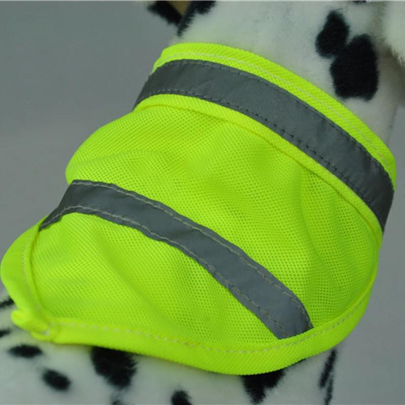 Chihuahua Teddy Pet Bryndáčky Reflexní Psí Ručník na Sliny Fluorescenční Psí Šátek Bandana pro Psy Suchý zip Svítící Psí Obojek