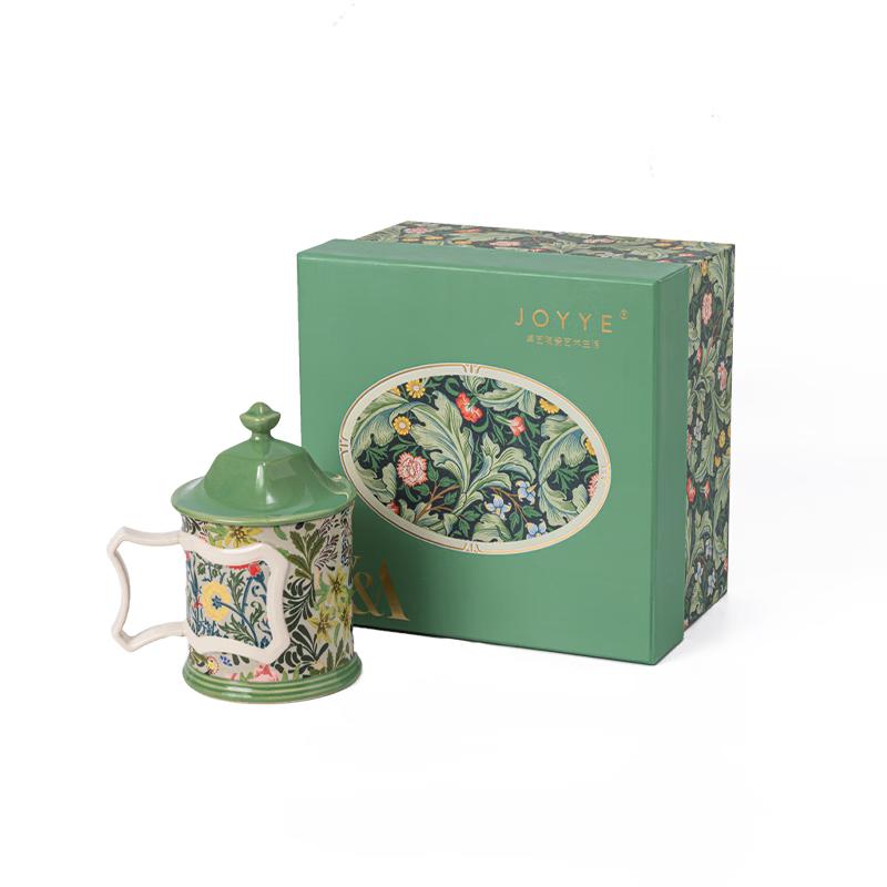JOYYE William Morris 325ml Ceramic Mug with Lid