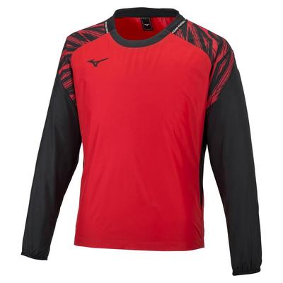 Mizuno Camisa P2ME2020 de Futebol Manga Comprida Tamanho Chinês L, Manga, Repelente à Água, Vermelha,