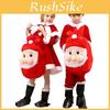 Christmas Costume For Kids Red Santa Outfit With Velvet Fabric