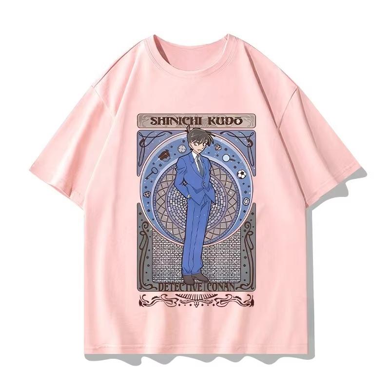 Detective Conan peripheral short sleeved Tshirt mens and womens monster thief Kidd Haiyuan sad Mullilan streetwear S
