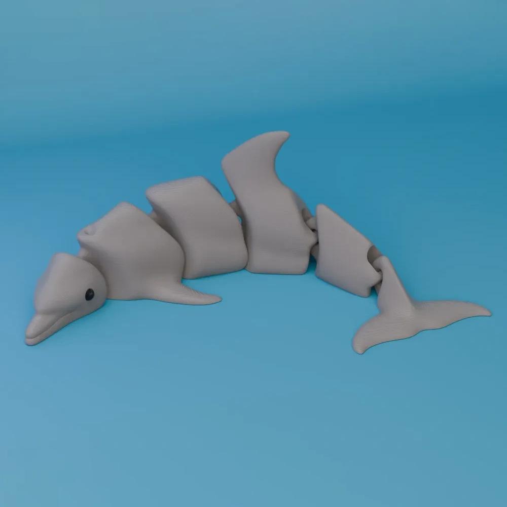 3D Printed Small Animal Joint Flexible Simulation Shark, Killer Whale Ornament Home Decoration Perfect Gift for Friends Family