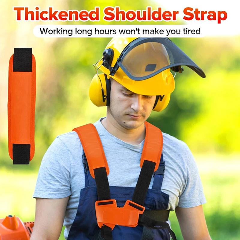 Brush Cutter Shoulder Strap Double Shoulder Nylon Harness Belt For Trimmer Lawn Mower Brush Cutter Garden Pruner