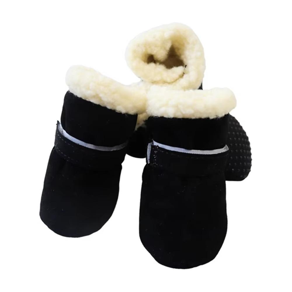 4Pcs Waterproof Snow Boots Thick Pet Footwear Warm Pet Foot Cover Dog