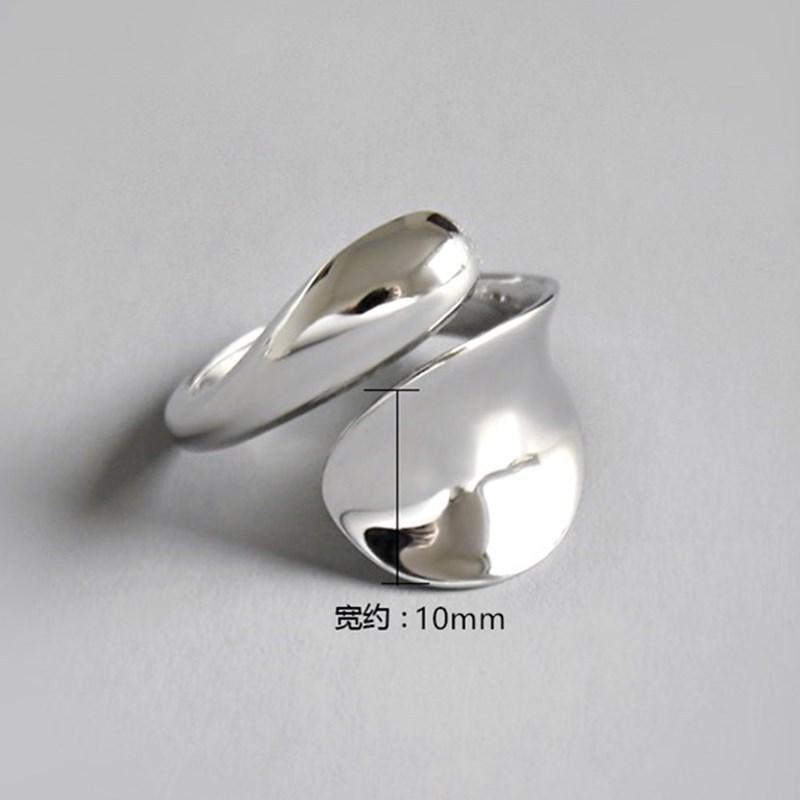 925 Sterling Silver Geometry Adjustable Rings For Women Engagement Luxury Beautiful Jewelry Gifts Female Jewellery Moneys 925
