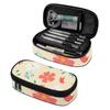Pencil Case High Capacity Secure Zipper 300D Polyester with Main Compartment Mesh Pocket and Pen Slots for Teens and Students