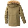 Bunda Parka Pánské Zimní vojenské outdoorové bundy Outwear Kabáty s kapucí Teplé bundy podšité kožešinou