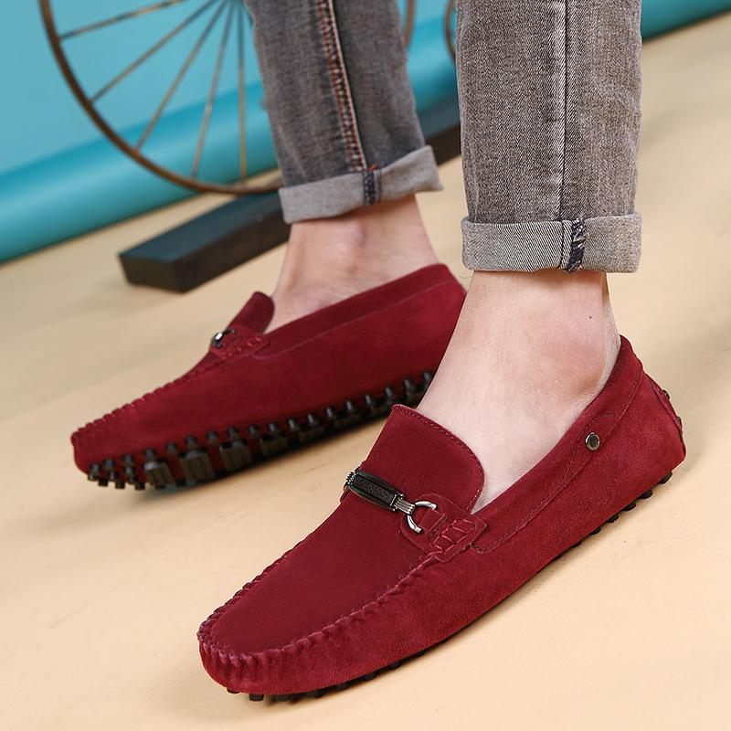 Large Size Live Broadcast Hot-selling Doudou Shoes Men's Leather Matte One-pedal Comfortable Soft-soled Lazy Shoes Trendy Men