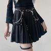 Hip Hop Skirt Belt Metal JK Leg Loop Personality Waist Chain  Girls