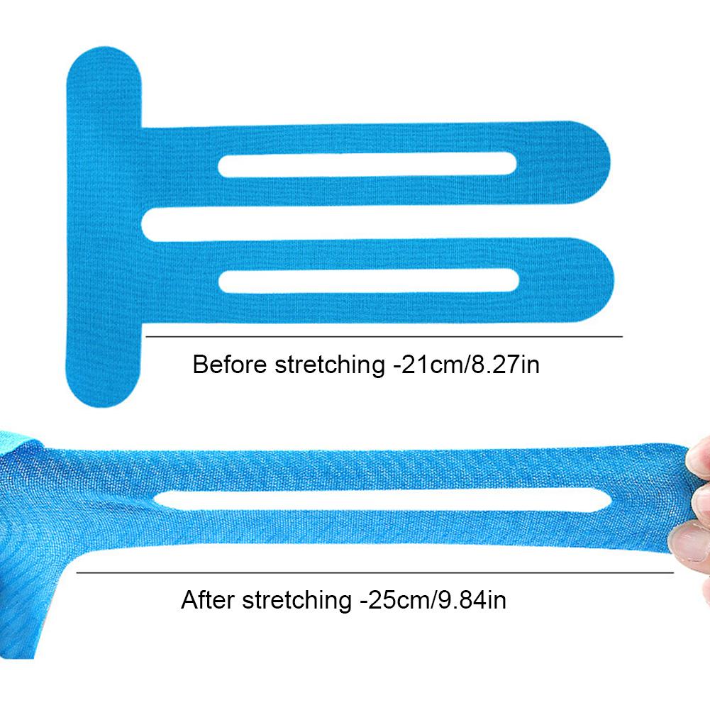 5Pcs Precut Kinesiology Tape Elastic Knee Athletic Tape Breathable Sports Protection Patches for Knee Support & Stability