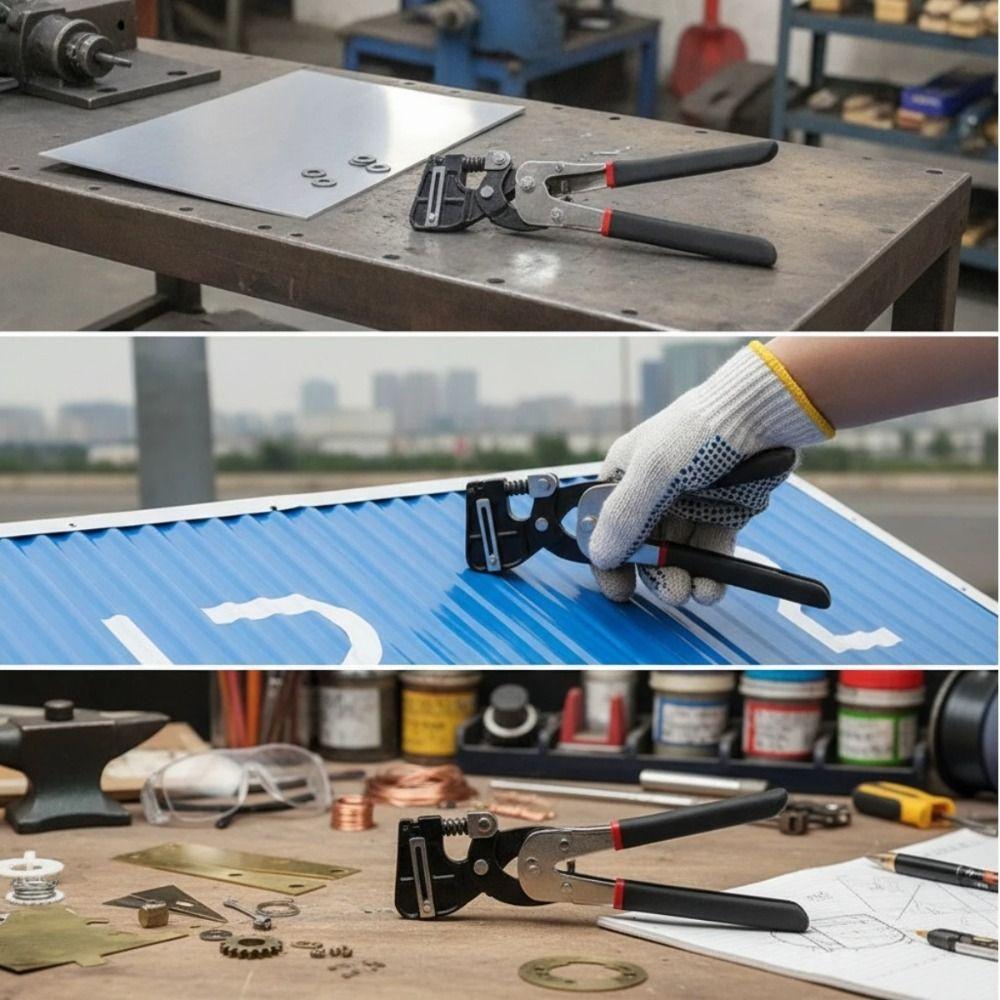 Professional Sheet Metal Hole Puncher Stainless Steel Punching Pliers Ceiling