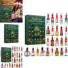 Calendar Advent de Crăciun Sticlă de Tequila Cu Decorațiuni Plate Acrilice Pentru Schimb de Cadouri de Sărbători