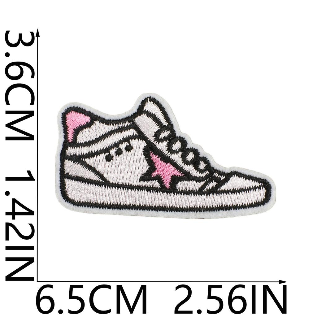 Pink Love Letter Embroidery Cloth Sticker Cartoon Sunflower Patch Sticker Bag Decoration Blue Smiley Face Embroidery Label