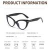 Female's Luxury Cat's Eye Large Frames HD Reading Spectacles Neutral Anti-blue Light Elegant Fashion Farsighted Spectacles 0 To +3.5+4.0