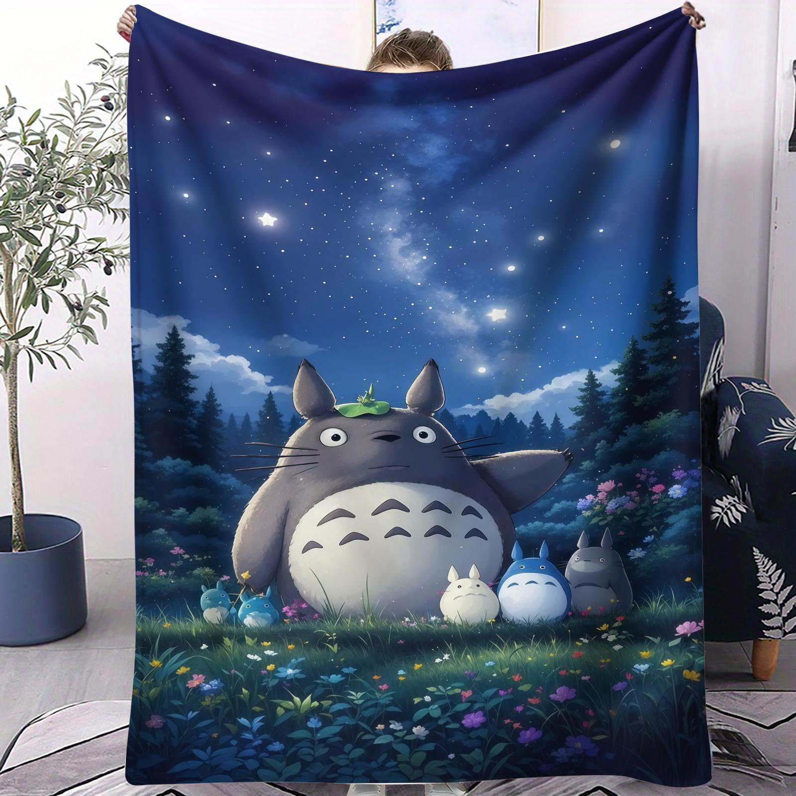 

Cute My Neighbor Totoro Small Cover Blanket All Season Soft SkinFriendly Bed Bedroom Dorm Sofa Lunch Camping Nursery Room Gift 70x100cm