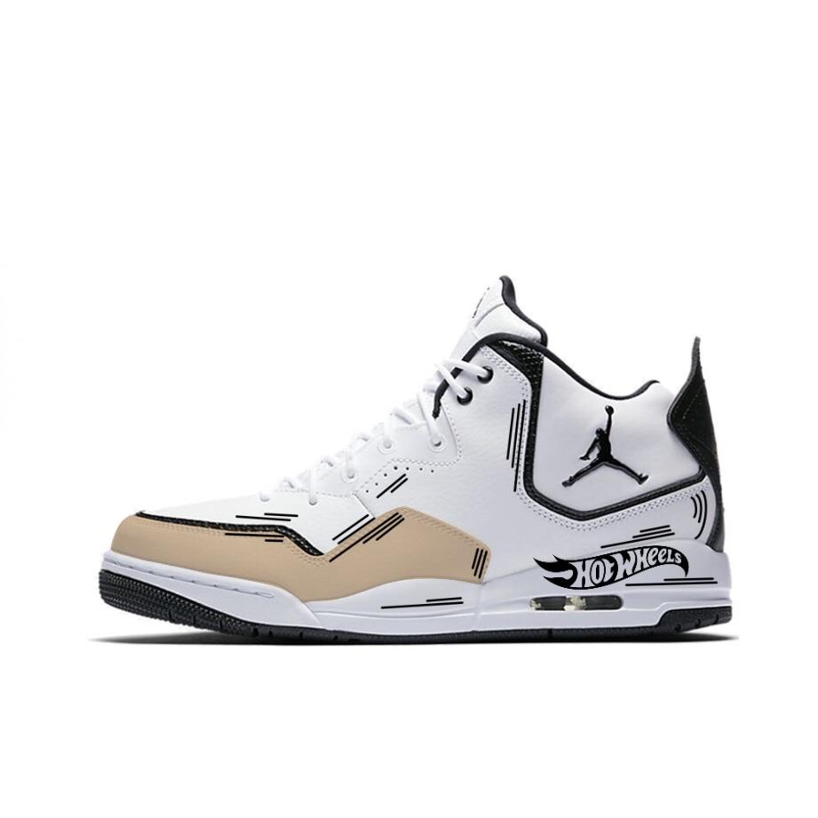 

Jordan Courtside 23 Abrasion Resistant Mid top Vintage Basketball Shoes Men s Coffee White AR1000-100(Team641-) 42