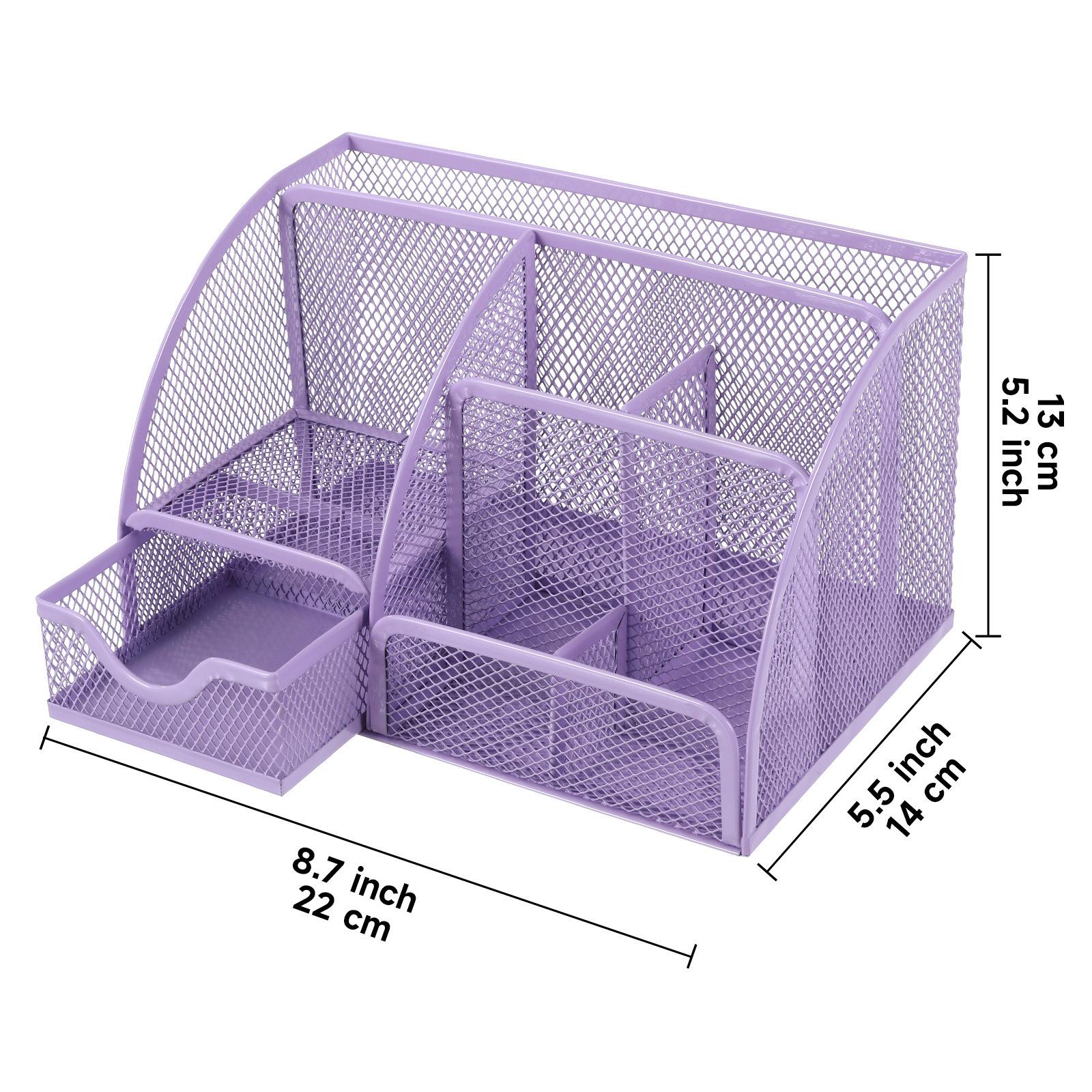 Metal Pen Holder: Multifunctional Desktop Storage Box & Creative Student Stationery Organizer