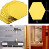 12Pcs 3D Mirror Hexagon Vinyl Removable Wall Sticker Decal Home Decor Art Diy