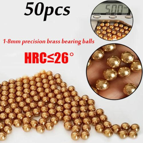 

OD 1-8mm прецизионные латунные твердые шарики промышленные подшипниковые шарики медная сфера 3.5mm 50Pcs