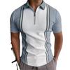 Summer Casual Men's Polo Shirt Breathable Comfortable Zipper Short Sleeve T-shirt