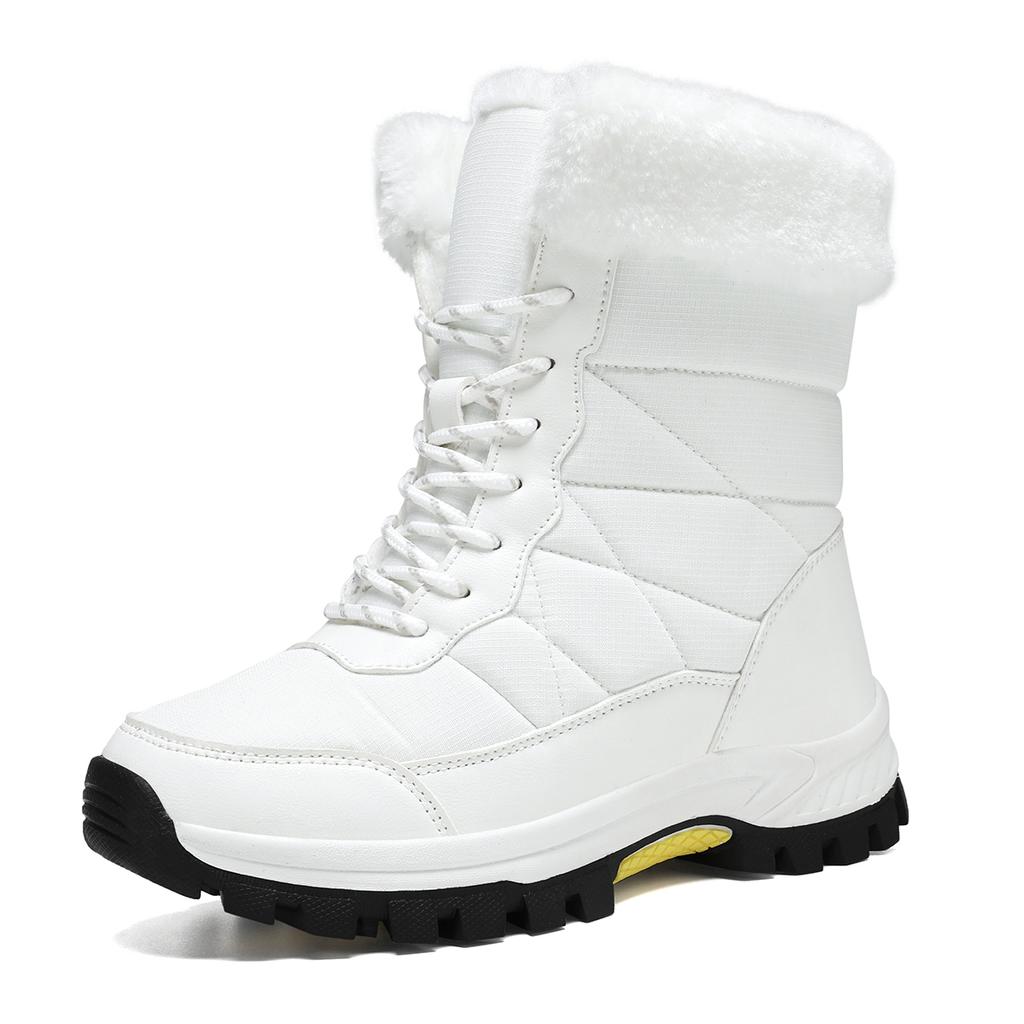 TUINANLE Damskie bawełniane buty Zagęszczone Ciepłe Codzienne Duże Pluszowe Buty Zimowe Śniegowce Antypoślizgowe