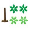 4Pcs Creative Coconut Tree Coaster Set with Flowerpot Holder Anti-Slip Heat-Resistant Drink Coasters Novelty Home Decor Table Protection