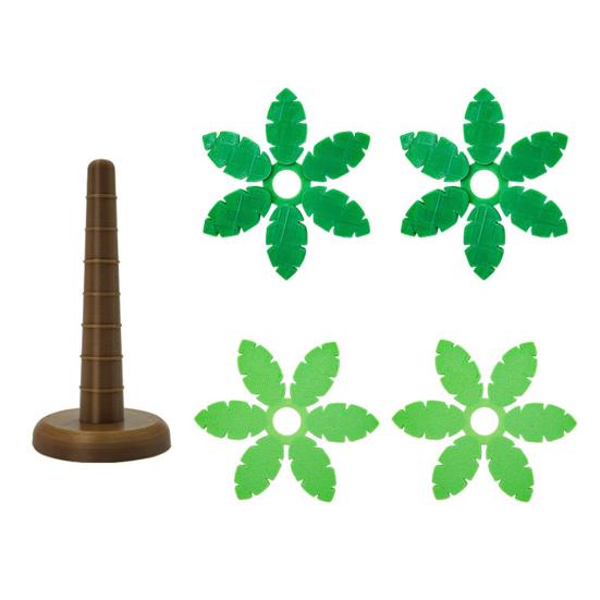4Pcs Creative Coconut Tree Coaster Set with Flowerpot Holder Anti-Slip Heat-Resistant Drink Coasters Novelty Home Decor Table Protection