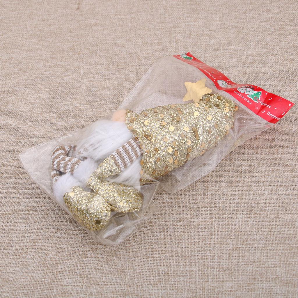 New Style Glitter Faceless Light-Up Plastic Polyester Electronic Original Gnome Doll Christmas Ornament Decoration Gift