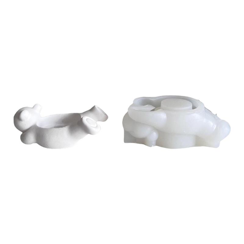 Candle Holder Silicone Mold Candle Bracket Molds Bear Shape Handmade Art Supplies Suitable for Making Candle Holder