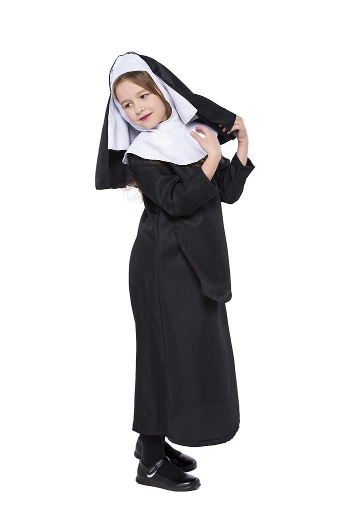 JUNDOMECY Halloween Cosplay Costumes for Church Costumes for School Cultural Halloween Girls, Sister, Nun, Saint, Monk, Pastor, Missionary, Maria,