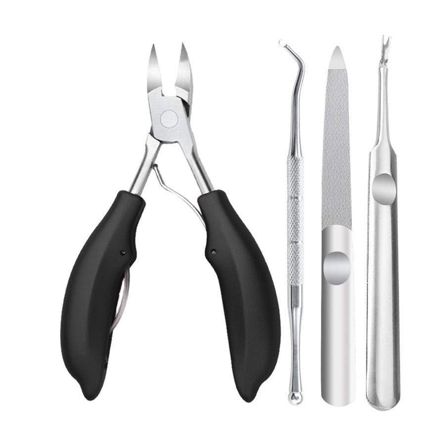 Pedicure Tool for Thick & Ingrown Nails Toenail Clippers Kits Stainless Steel Super Sharp Curved Blade Grooming Nail Tool