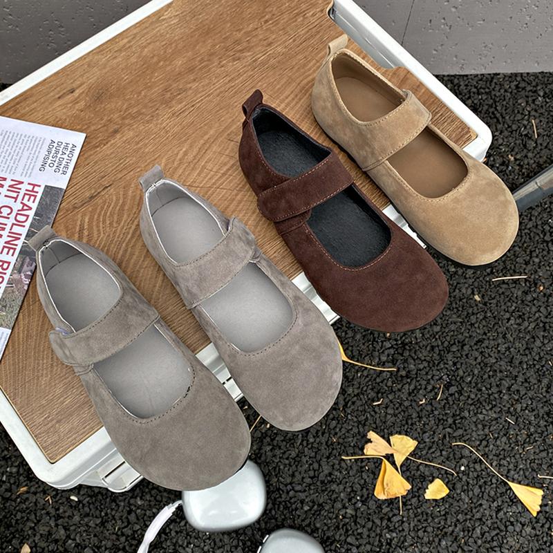 Fashion Retro French Mary Jane Shoes Spring and Autumn Women's Casual Flat Shoes Round Toe Comfortable Soft Women's Shoes Zapatos Mujer