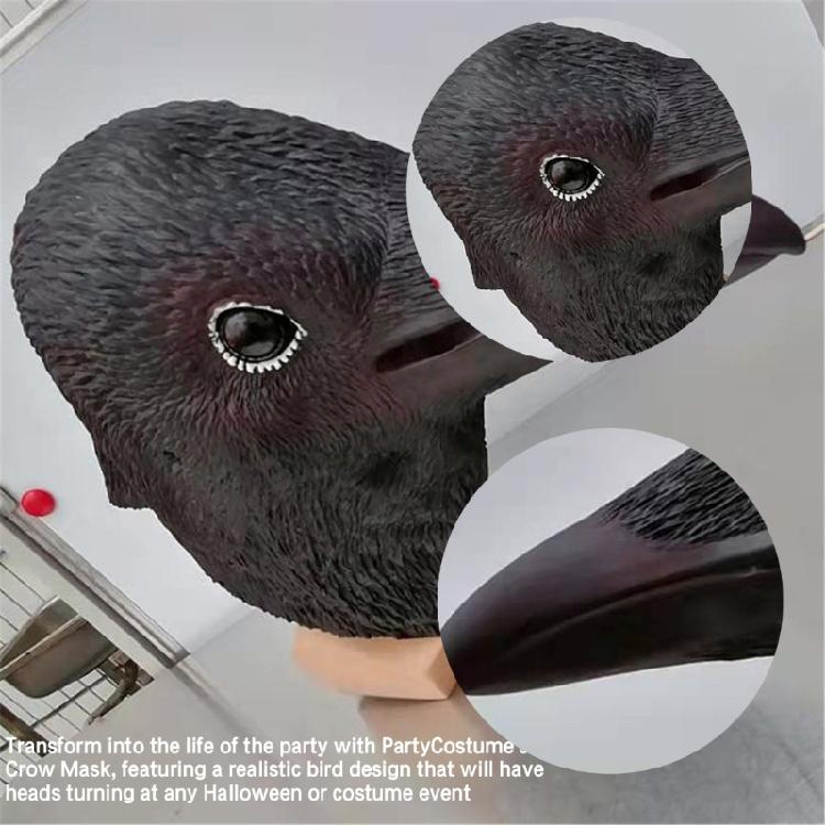 Halloween Full Head Bird Mask Animal Crow Mask for Women Man Masquerade Party Cosplay Party, Halloween Bird Latex Mask