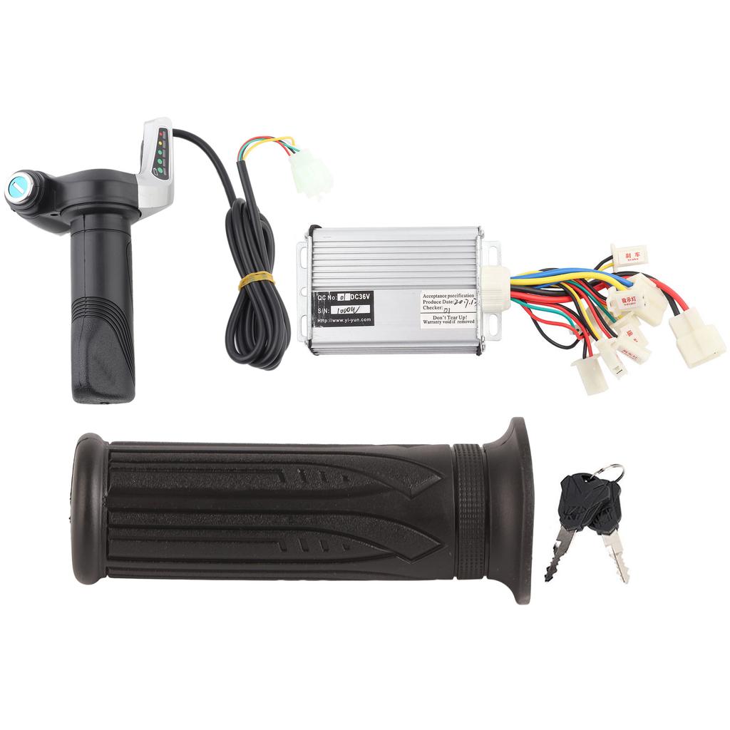 1000W Motor Brushed Speed Controller & Battery Display Throttle Twist Grip with Lock 36V