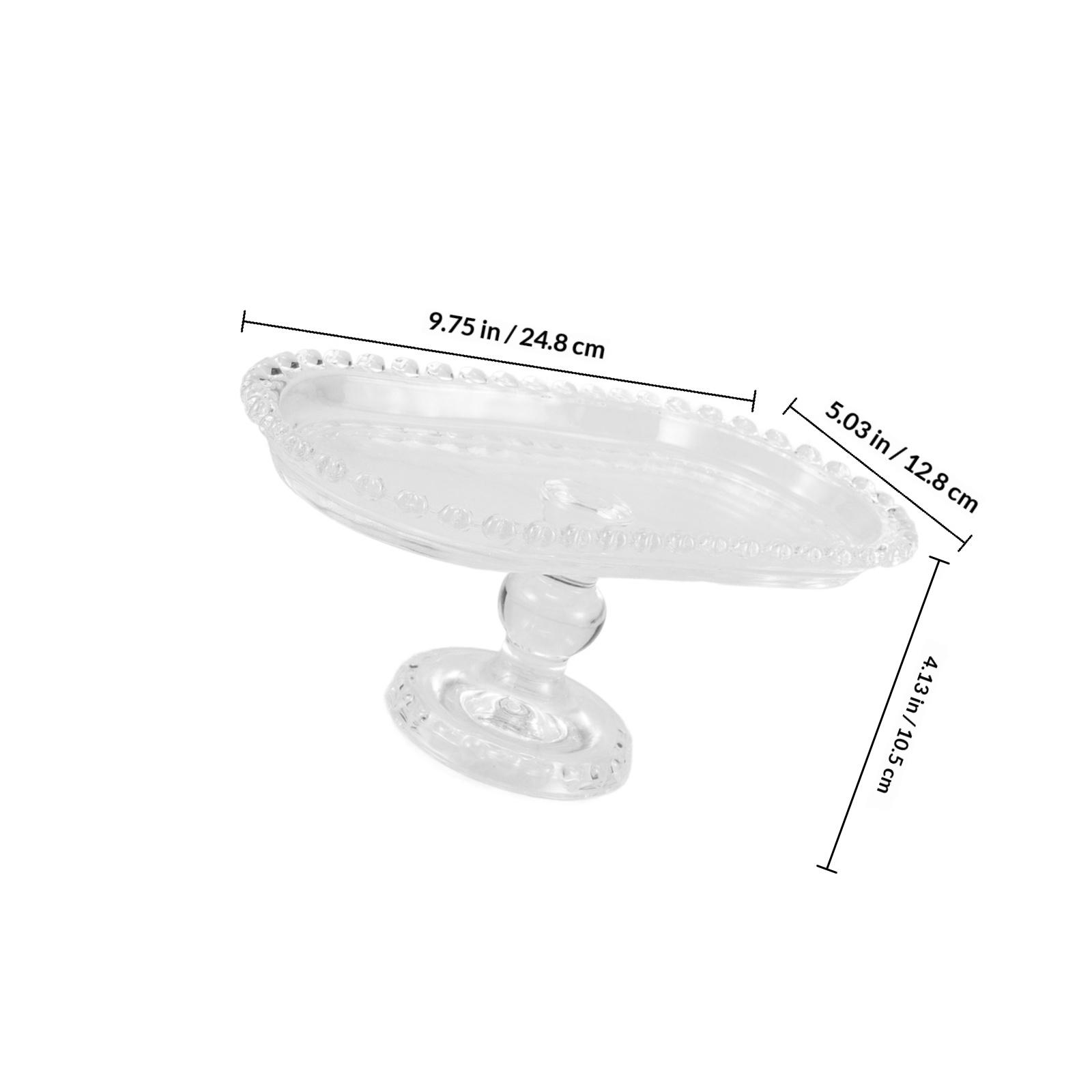 1Pcs Fruit Tray Modern Crystal Glass Decorative Storage Plate Multipurpose Snack Serving Dining Table Organizer