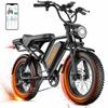 Headeer BK20 Elektrische Fiets voor Volwassenen 20'' Fat Bike 750W, Batterij 48V 20Ah, Actieradius 80km, 50km/u, Voor- en Achtervering