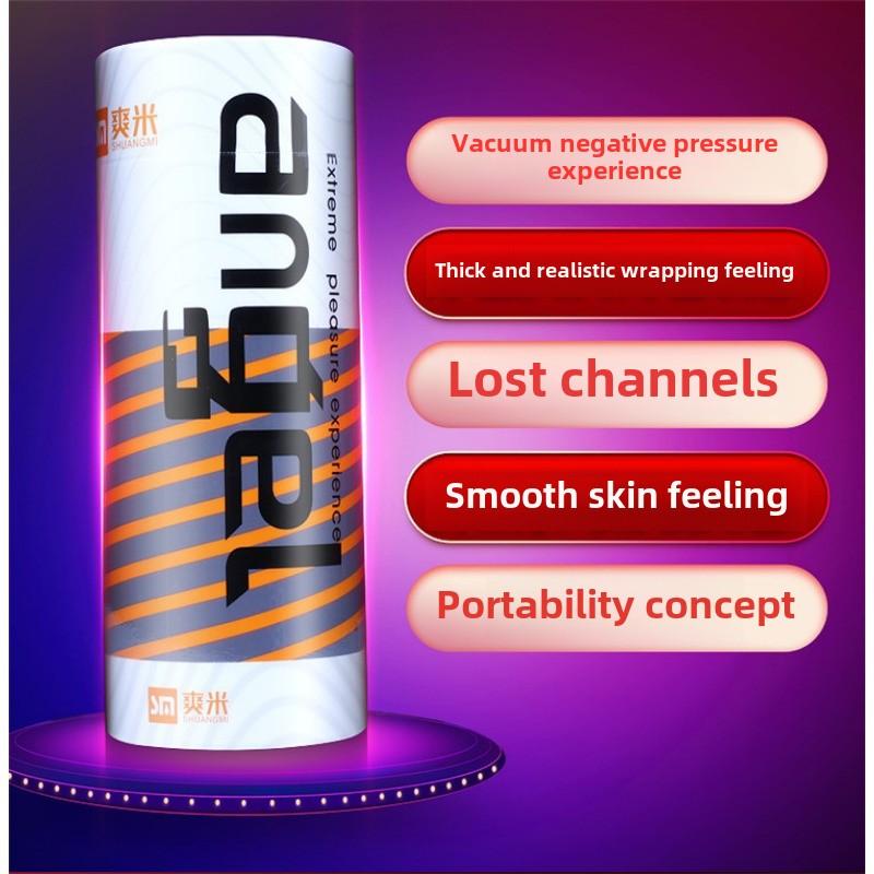 Angel Aeroplane Cup Transparent Silicone Male Sucking Negative Pressure Training Masturbator Exercise Adult Erotic Sexual Use