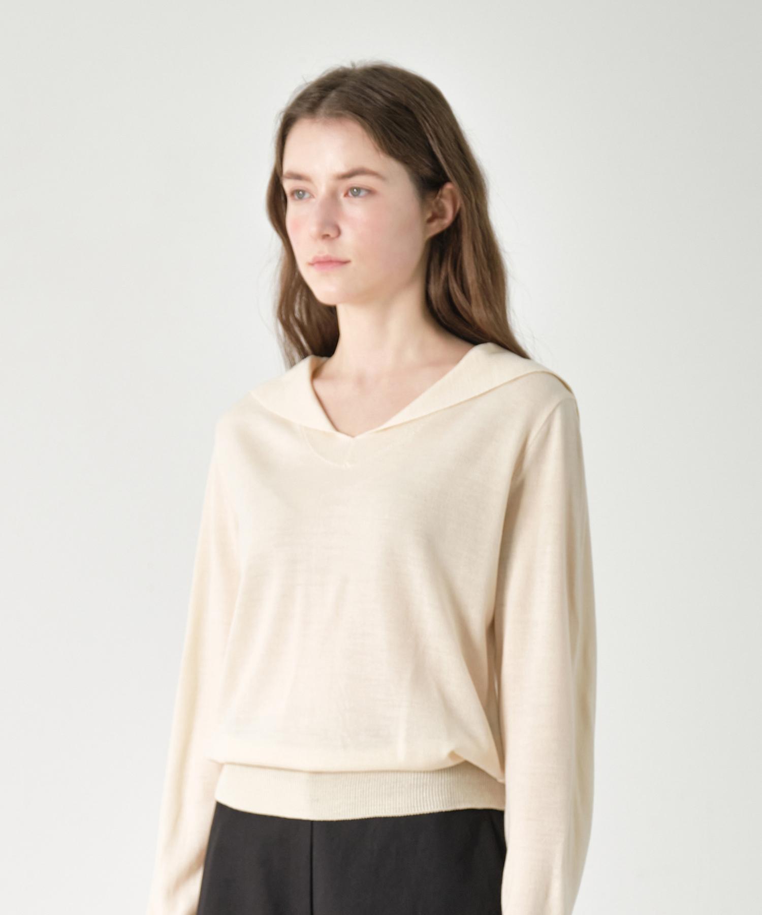 Jun By Jun K Sailor Collar Knit_Ivory F