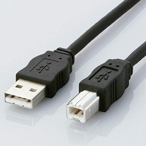 ELECOM USB Cable [B] USB2.0 (USB A Male To USB B Male) RoHS Directive Compliant 3m Black USB2-ECO30