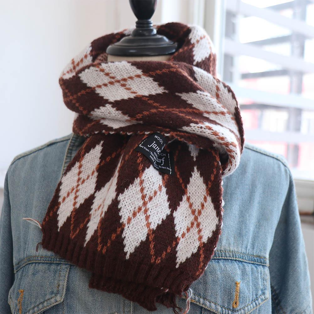 Plaid  Check Scarf Korean Style Winter Cashmere Shawl Fashion Y2K Checkered Scarf  Unisex